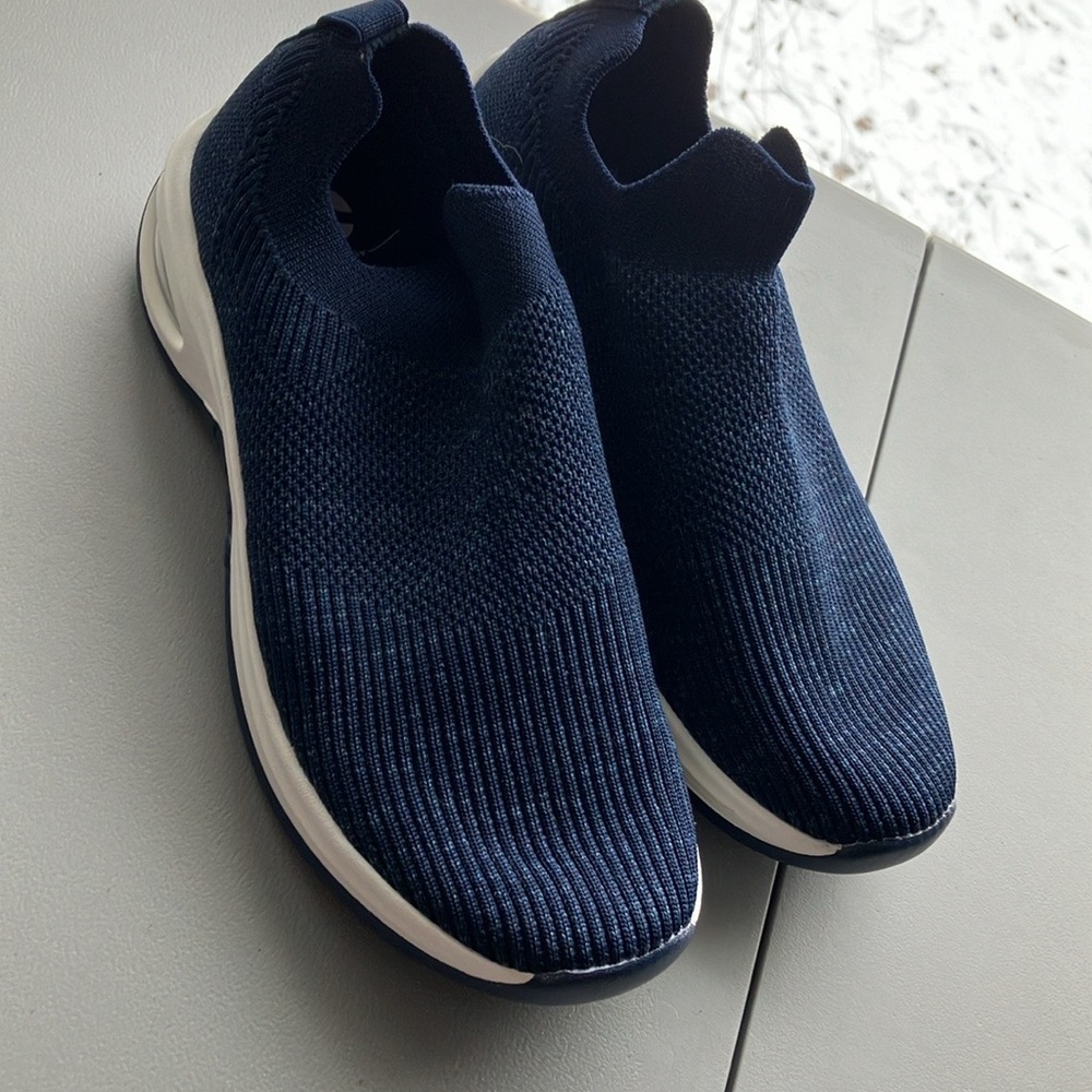 Sneakers Slip on comfort memory foam navy blue